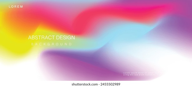 Abstract Vibrant gradient mesh background vector. Saturated Colors blurred fluid texture for Modern template for posters, ad banners, brochures, flyers, covers, websites.
