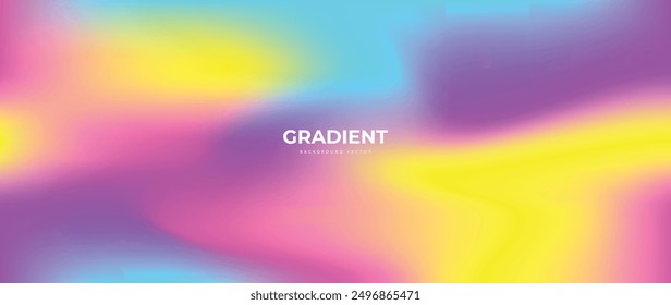 Abstract Vibrant gradient mesh background vector. Saturated Colors blurred fluid texture for Modern template for posters, ad banners, brochures, flyers, covers, websites.