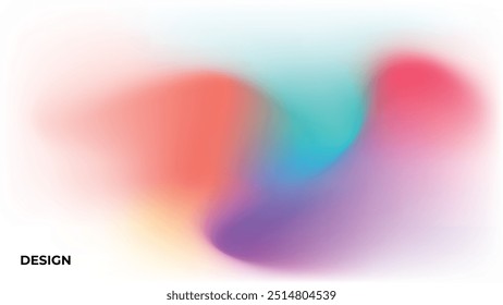 Abstract Vibrant gradient mesh background vector. Saturated Colors blurred fluid texture for Modern template for posters, ads banner, brochures, flyers, covers, websites.