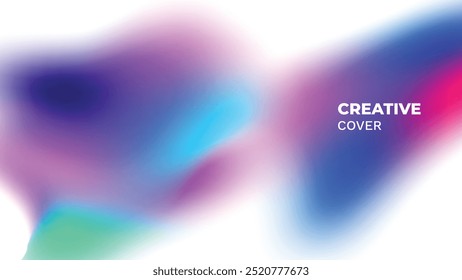 Abstract Vibrant gradient mesh background vector. Saturated Colors blurred fluid texture for Modern template for posters, ads banner, brochures, flyers, covers, websites.
