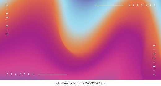 Abstract Vibrant gradient mesh background vector. Saturated Colors blurred fluid texture for Modern template for posters, ad banners, brochures, flyers, covers, websites. EPS 10