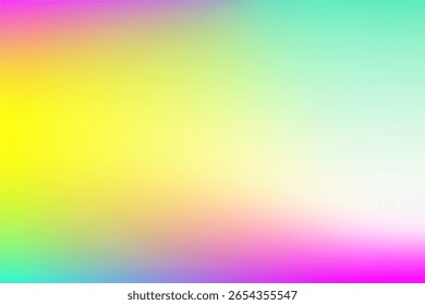 Abstract vibrant gradient in yellow, pink, green, and purple hues ideal for various creative uses.