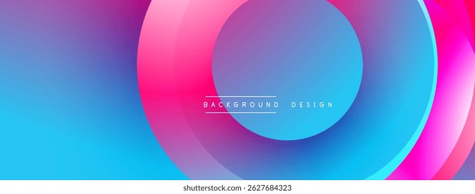 Abstract vibrant layers create flowing shapes. Blue, pink, purple hues blend seamlessly. Modern design element for digital projects.