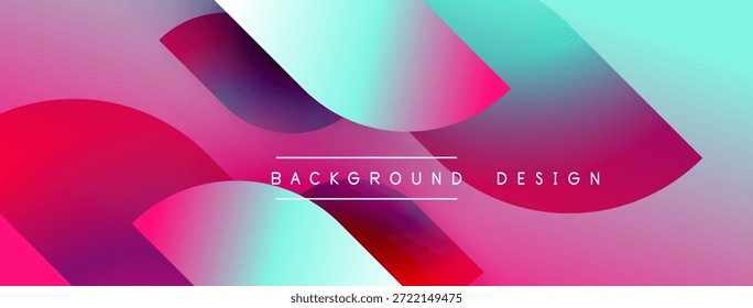 Abstractas capas vibrantes se superponen. Mezcla de tonos rosa, turquesa y magenta. El texto lee el diseño de fondo. Estética moderna, composición dinámica.