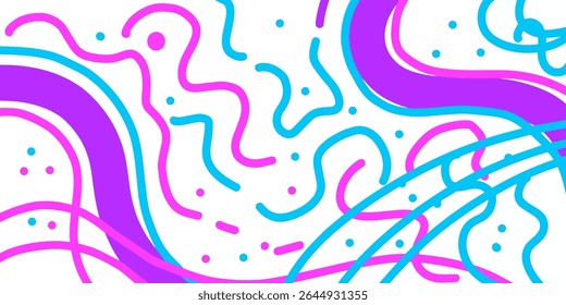 Abstractas líneas vibrantes y diseño de puntos