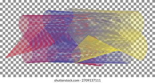 Líneas vibrantes Abstractas que se superponen al patrón de onda geométrica futurista