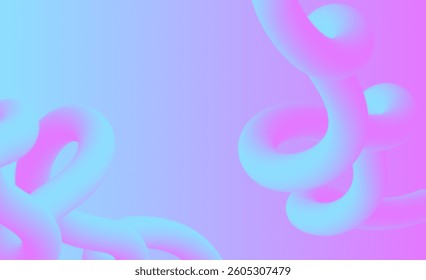 Abstract vibrant neon purple and blue color curve cylinder background for modern and creative design, website banner, poster, template, advertising media, fashion, brochure.