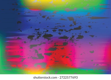 Abstractas fondo vibrante de neón en zigzag con textura de grunge afligido.