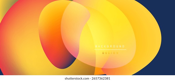 Abstract vibrant overlapping circles create dynamic colorful background. Gradient hues blend smoothly, offering modern aesthetic.