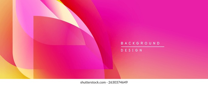 Abstract vibrant pink, orange gradients overlap. Modern design suggests energy, dynamism, visual appeal. Background text reads background design.
