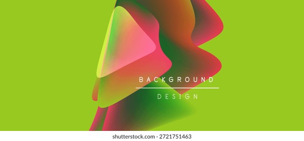 Abstractas Formas vibrantes se superponen al fondo de cal. El texto lee el diseño de fondo. Elemento gráfico moderno, composición colorida.