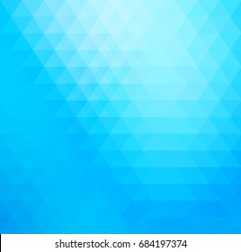 Abstract vibrant and shiny blue geometric background.