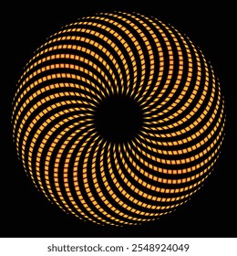 The abstract, vibrant spiral of colorful geometric patterns.