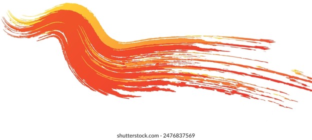 Abstrakter und lebendiger Sporthintergrund mit Orangenbürste und Halbtoneffekt.