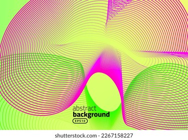 abstract vibrant striped wave neon green and violet technology science theme modern art background use for advertisment poster website banner landing page product package design vector eps.
