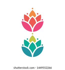 Abstract vibrant tree logo design for company.