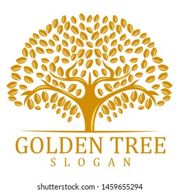 Abstract vibrant tree logo design, root vector - Tree of life logo design inspiration isolated on white background