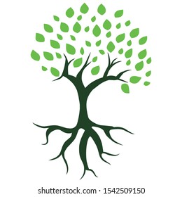 Abstract Tree Logo Design Root Vector Stock Vector (Royalty Free ...