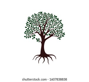 Abstract Vibrant Tree Logo Design Root Stock Vector (Royalty Free ...