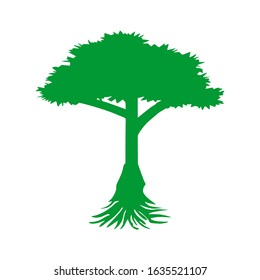 Abstract vibrant tree logo design, root vector - Tree of life logo design inspiration isolated on white background