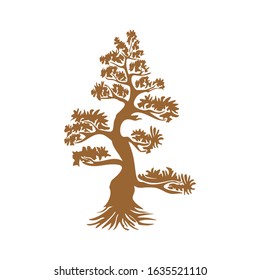 Abstract vibrant tree logo design, root vector - Tree of life logo design inspiration isolated on white background
