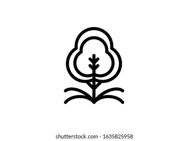 Abstract vibrant tree logo design, root vector