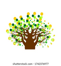 Abstract vibrant tree logo design