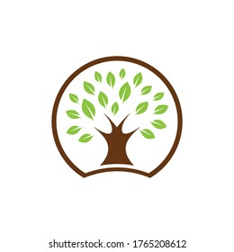 Abstract vibrant tree logo design vector