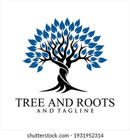 Conception abstraite de logo d'arbre plein de vie, image vectorielle vectorielle - création de logo d'Arbre de vie, inspiration isolée sur fond blanc.