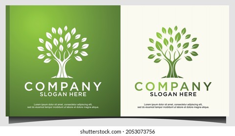 abstract vibrant tree logo design Vector