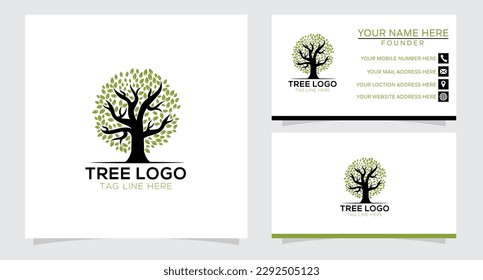 Abstract vibrant tree logo design, root vector - Tree of life logo design inspiration isolated on white background.
