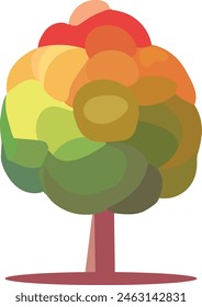 Abstract vibrant tree logo design, root vector