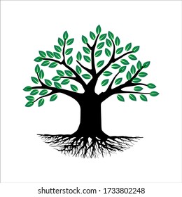 Abstract Vibrant Tree Logo Roots Design Stock Vector (Royalty Free ...