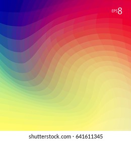 Abstract Vibrant Wavy Background. Modern Vector Illustration without Transparency.