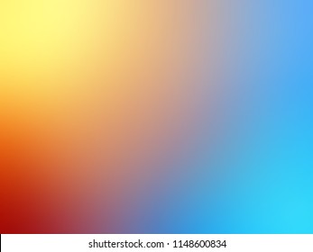 abstract vibrant yellow, red and blue background