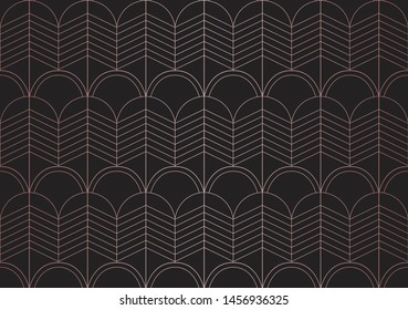 Abstract victorian seamless pattern. Vector art deco background. Geometric illustration.