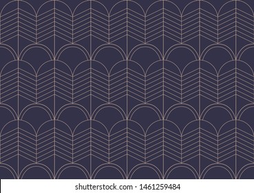 Abstract victorian seamless pattern. Vector art deco background. Geometric illustration.