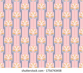 Abstract victorian seamless pattern. Vector art deco background. Geometric illustration.