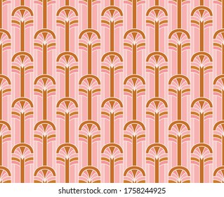 Abstract victorian seamless pattern. Vector art deco background. Geometric illustration.