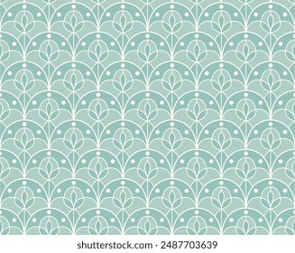 Abstract victorian seamless pattern. Vector art deco background. Geometric illustration.