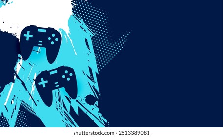 abstract video game controller background with text space vector