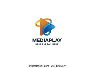Vorlage für abstrakte Videowiedergabe-Logo