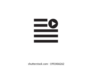 Abstract video playlist logo, very suitable for, application icon, website, software, film industry. What's interesting about this logo is that it's easy to remember