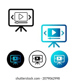 Abstract Video Slideshow Icon Illustration