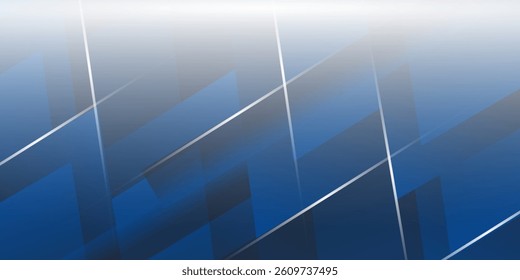 Abstract view of elegant blue lines on dark background with lighting and glitter effects. Vector illustration