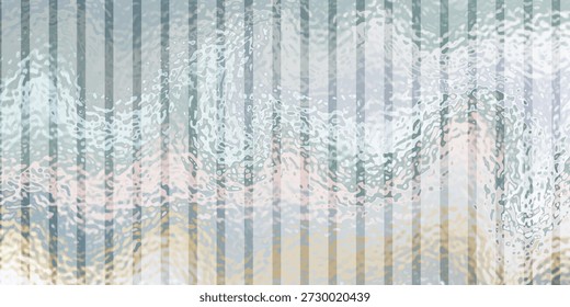 Abstract View of Overcast Sky and Trees Through Textured Glass Surface. 