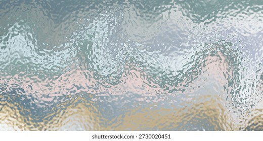 Abstract View of Overcast Sky and Trees Through Textured Glass Surface. 
