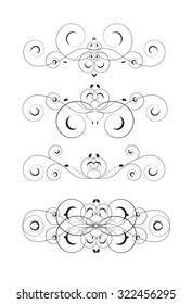 abstract vignettes on a white background