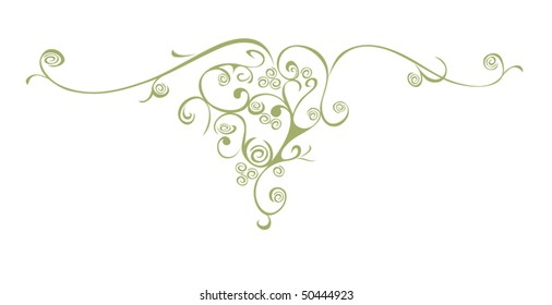 Abstract Vine, isolated illustration