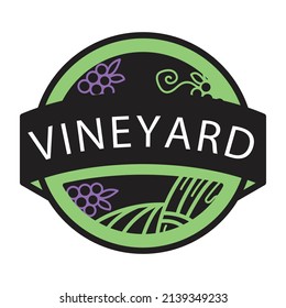 Abstract vineyard logo design and symbol art
